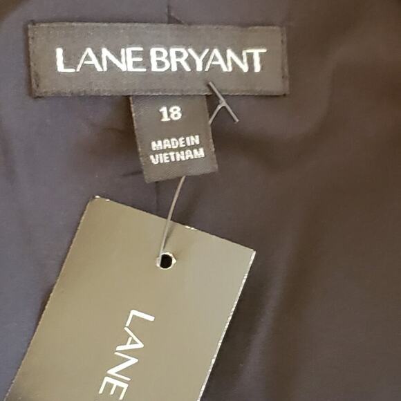 Lane Bryant Red, Gray, Black & White Knit Tweed Blazer w/Black Trim | Size 18 - Picture 7 of 9